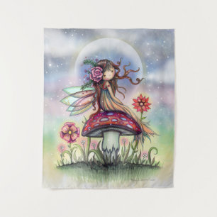 Der magische Pilz kleine Feenwandbehang Wandteppich