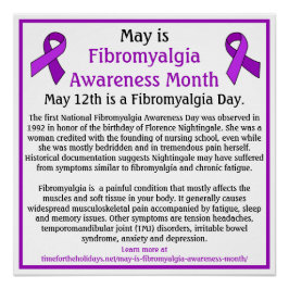 Der Mai ist der Monat des fibromyalgischen Bewusst Poster
