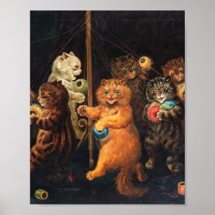 Der Maibaum von Louis Wain Poster