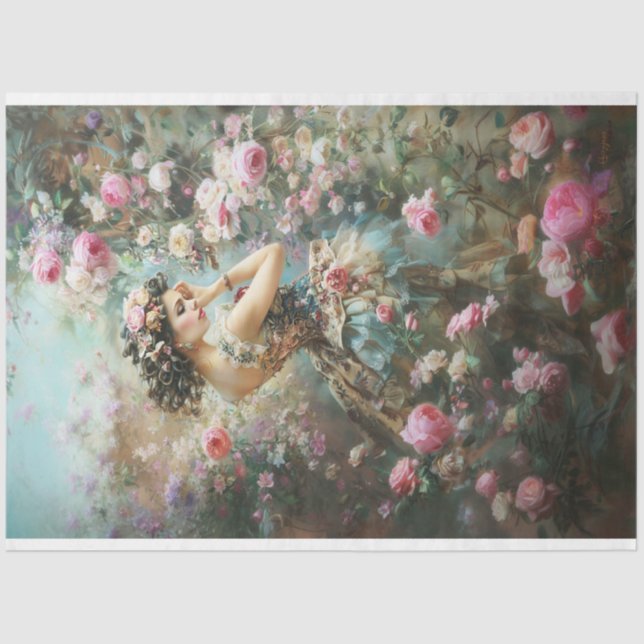 Der Maiden im Garten Seidenpapier (Vorderseite)