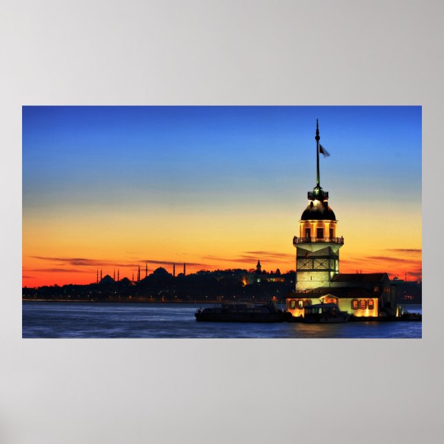 Der Maidenturm in Istanbul Poster (Vorne)