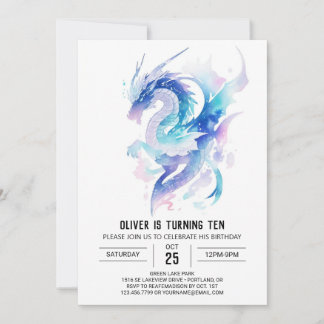 Der majestätische Geburtstag des mythischen Drache Einladung