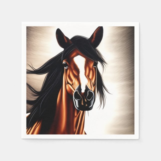 Der majestätische Mustang - der Geist der Freiheit Serviette (Vorderseite)