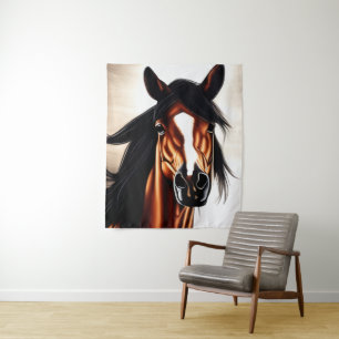Der majestätische Mustang - der Geist der Freiheit Wandteppich