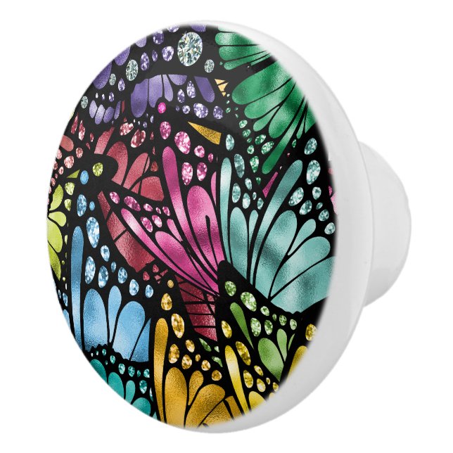 Der majestätische Schmetterling Keramikknauf (Rechts)