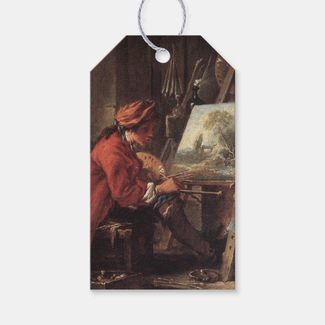 Der Maler in Seinem Studio (von François Boucher) Geschenkanhänger (Vorderseite)