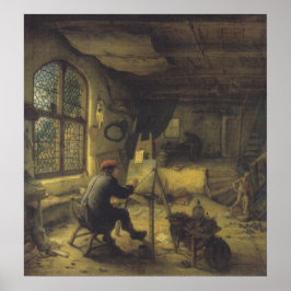Der Maler in seiner Werkstatt (Künstlerstudio) Poster
