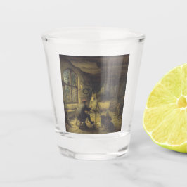 Der Maler in seiner Werkstatt (Künstlerstudio) Schnapsglas