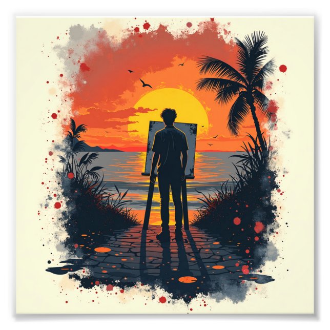 Der Maler war erstaunt über sein Bild Fotodruck (Vorne)