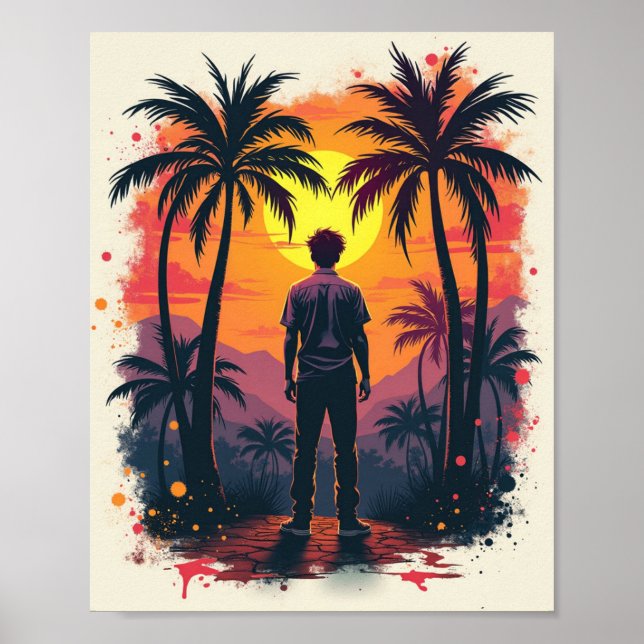 Der Maler war erstaunt über sein Bild Poster (Vorne)