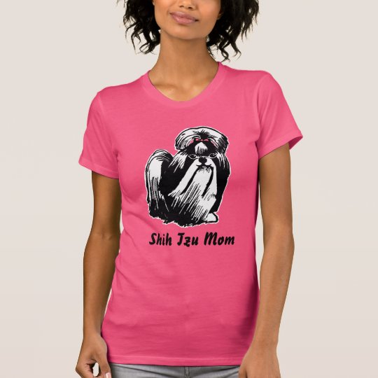 Der Mamma-Frauen Shih Tzu der pinkfarbene T - T-Shirt