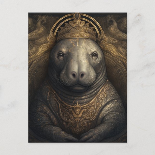 Der Manatee King Postkarte (Vorderseite)