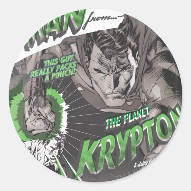 Der Mann aus Krypton Runder Aufkleber (Vorderseite)