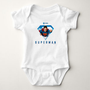Der Mann aus Stahl im Flug Baby Strampler