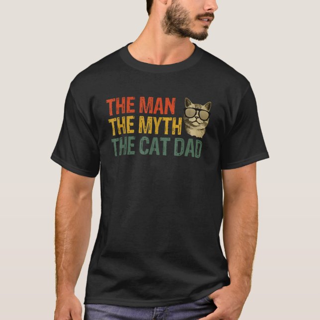 Der Mann, der Mythos, der katzenjunge Vater, hat P T-Shirt (Vorderseite)