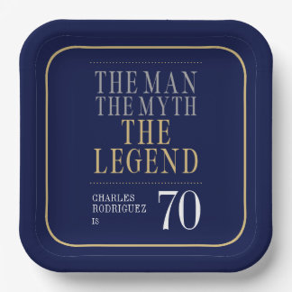 Der Mann der Mythos der Legende 70. Geburtstag Pappteller
