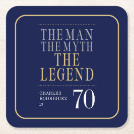 Der Mann der Mythos der Legende 70. Geburtstag Rechteckiger Pappuntersetzer