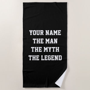 Der Mann der Mythos der Legende lustige personalis Strandtuch
