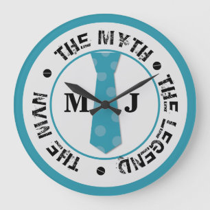 Der Mann, der Mythos der Legende personalisierte N Große Wanduhr