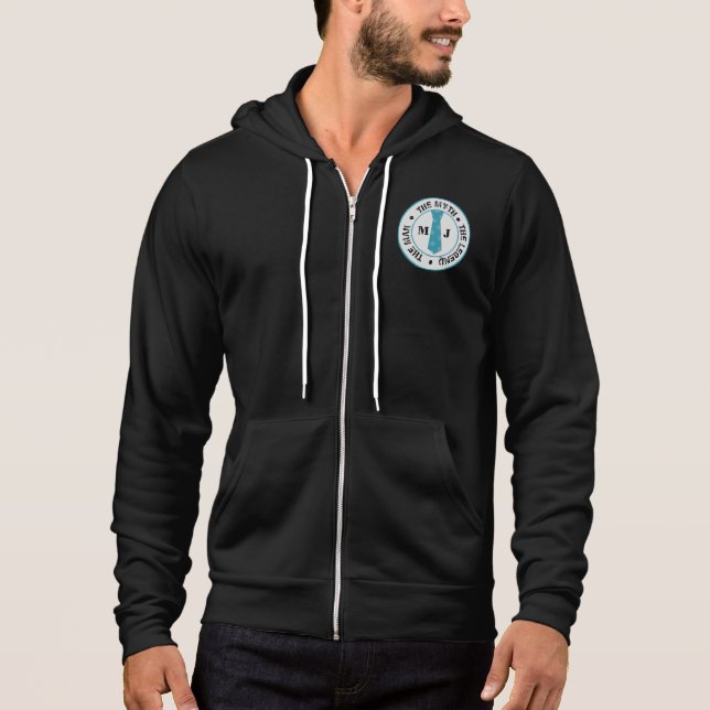 Der Mann, der Mythos der Legende personalisierte N Hoodie (Vorderseite)