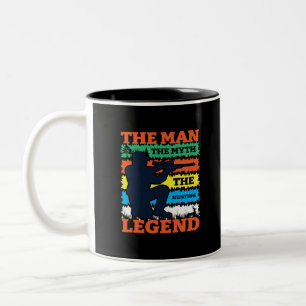 Der Mann der Mythos Die Jagdlegende Jagd-lustig Zweifarbige Tasse