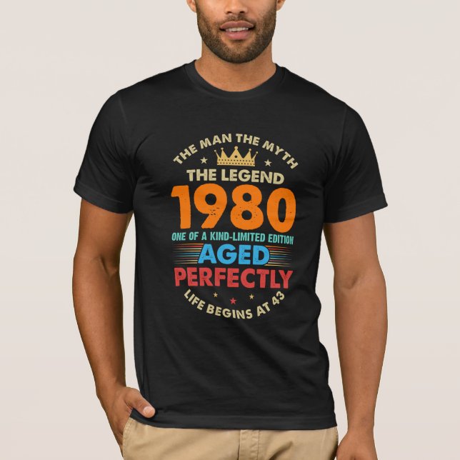 Der Mann, der Mythos, die Legende 1980 von einer A T-Shirt (Vorderseite)