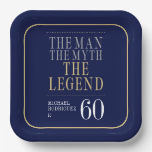 Der Mann Der Mythos Die Legende 60. Geburtstag Pappteller