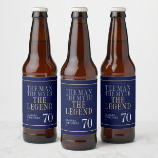 Der Mann Der Mythos Die Legende 70. Geburtstag Bierflaschenetikett