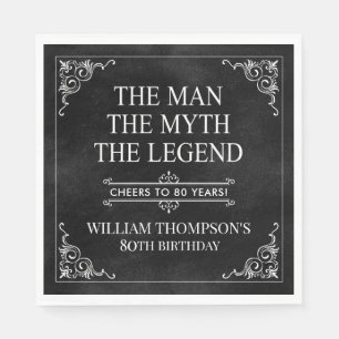 Der Mann Der Mythos Die Legende 80. Geburtstag Sch Serviette