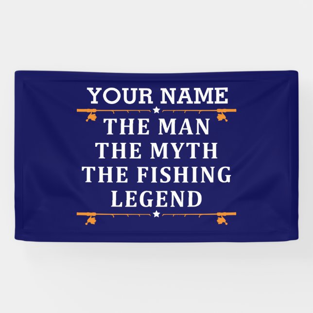 Der Mann, der Mythos, die Legende des Fischens per Banner (Horizontal)