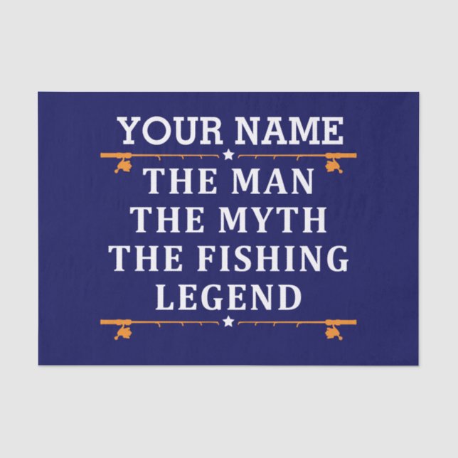 Der Mann, der Mythos, die Legende des Fischens per Seidenpapier (Vorderseite)