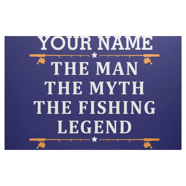 Der Mann, der Mythos, die Legende des Fischens per Stoff (Yard (91,4 cm))