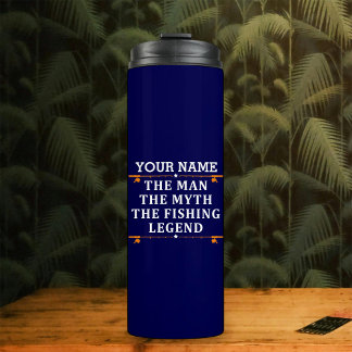 Der Mann, der Mythos, die Legende des Fischens per Thermosbecher