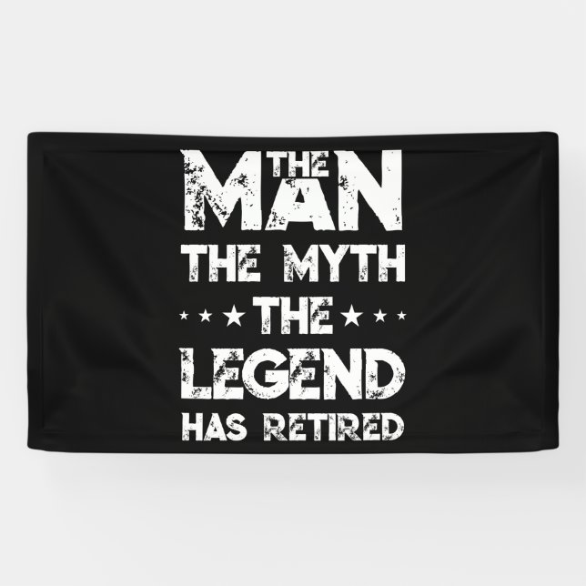 Der Mann, der Mythos, die Legende, hat das Ruhesta Banner (Horizontal)