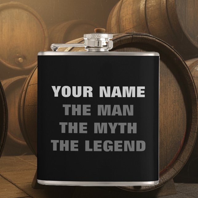Der Mann, der Mythos, die Legende | Personalisiert Flachmann (legendary flask the man myth legend)