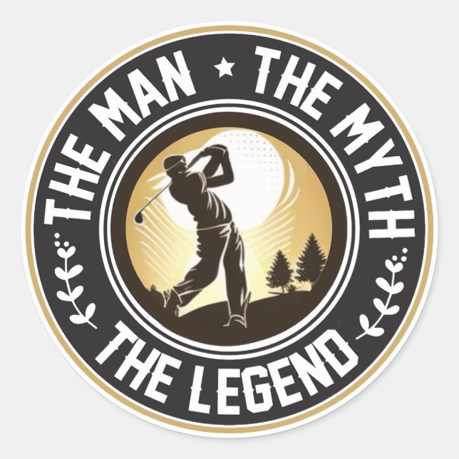 Der Mann, der Mythos, die Legende Runder Aufkleber (Vorderseite)