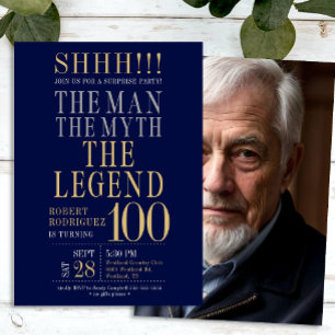 Der Mann Der Mythos Die Legende Überraschung 100.  Einladung
