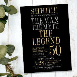 Der Mann Der Mythos Die Legende Überraschung 50. G Einladung