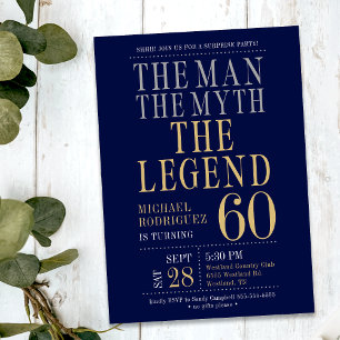 Der Mann Der Mythos Die Legende Überraschung 60. G Einladung