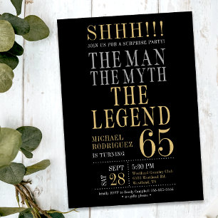 Der Mann Der Mythos Die Legende Überraschung 65. G Einladung