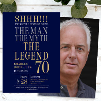 Der Mann Der Mythos Die Legende Überraschung 70. G Einladung