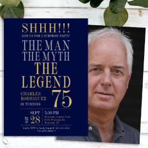 Der Mann Der Mythos Die Legende Überraschung 75. G Einladung