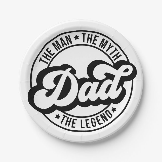 Der Mann, der Mythos, die Legende, Vater, Vater, P Pappteller (Vorderseite)