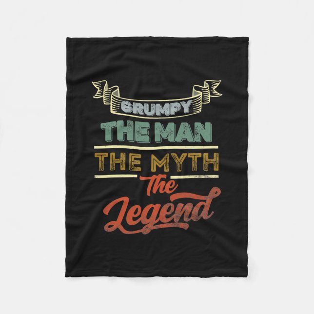 Der Mann, der Mythos, die Legende Vintag Fleecedecke (Vorderseite)