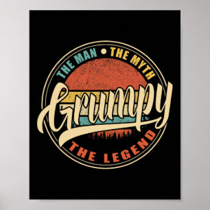 Der Mann, der Mythos, die Legende Vintage Retrovät Poster