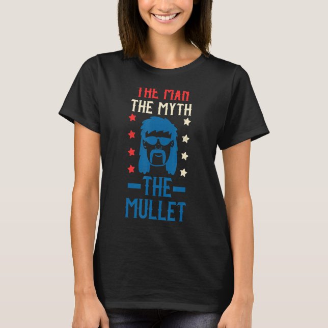 Der Mann, der Mythos, die mullet-amerikanische Fla T-Shirt (Vorderseite)