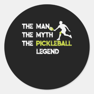 Der Mann, der Mythos, die Pickleball-Legende Runder Aufkleber