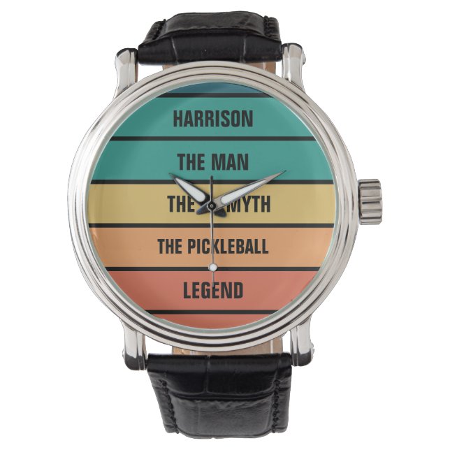 Der Mann der Mythos-Pickleball-Legende Personalisi Armbanduhr (Vorderseite)