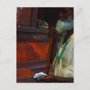 DER MANN DER TIEFER THOUGHTS Postcard Postkarte