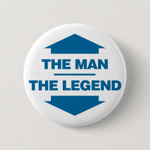 Der Mann die Legende - Blau Button